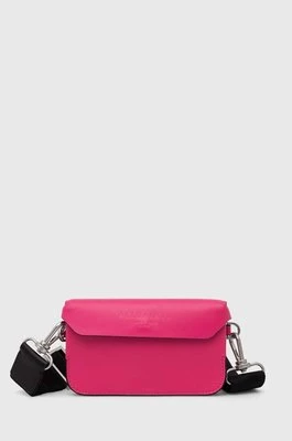 AllSaints torebka skórzana kolor różowy