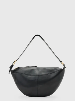 AllSaints torebka skórzana LUNA kolor czarny W190XD