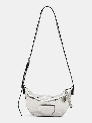 AllSaints torebka skórzana MADEA CROSSBODY kolor srebrny W231XB