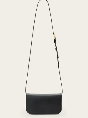 AllSaints torebka skórzana MAEVE kolor czarny W268XD