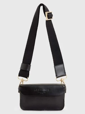 AllSaints torebka skórzana ZOE CROSSBODY kolor czarny W312XB