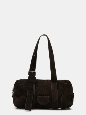 AllSaints torebka zamszowa kolor brązowy W617XD