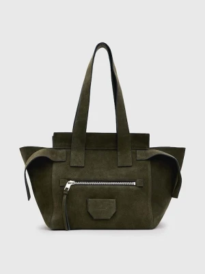 AllSaints torebka zamszowa PEREZ kolor zielony W070XB