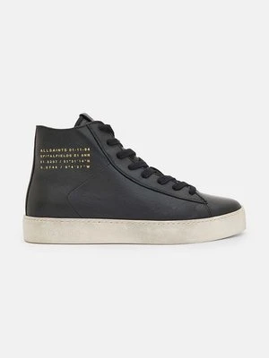 AllSaints trampki skórzane Tana High Top kolor czarny W110FB