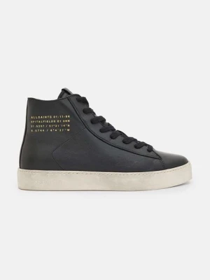 AllSaints trampki skórzane Tana High Top kolor czarny W110FB