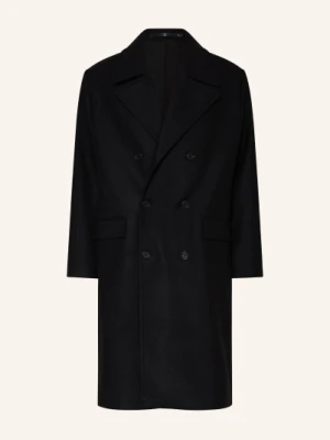 Allsaints Wełniany Płaszcz Curran schwarz