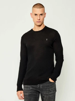 AllSaints Wełniany sweter MODE | Slim Fit czarny