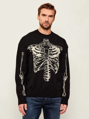 AllSaints Wełniany sweter SKELLI | Oversize fit