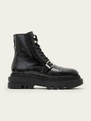 AllSaints workery skórzane ASTRID BOOT damskie kolor czarny na platformie W029FC