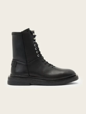 AllSaints workery skórzane Escher Lace Up Boot czarny