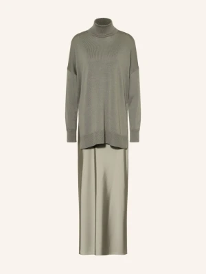 Allsaints Zestaw Juno: Satynowa Sukienka I Golf gruen KHAKI