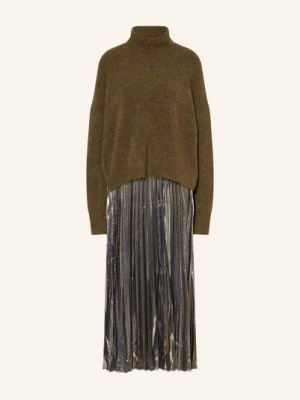 Allsaints Zestaw Spark: Sukienka Z Plisami I Golf gold