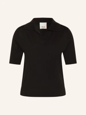 Allude Dzianinowa Koszulka Polo schwarz