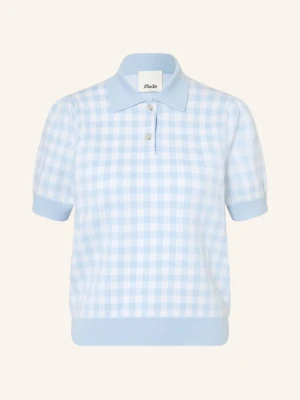 Allude Dzianinowa Koszulka Polo Z Kaszmiru blau