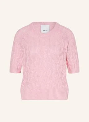 Allude Dzianinowa Koszulka Z Kaszmiru rosa