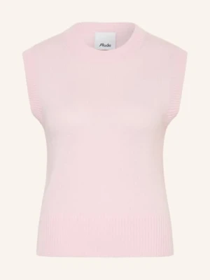 Allude Sweter Bez Rękawów Z Kaszmiru rosa