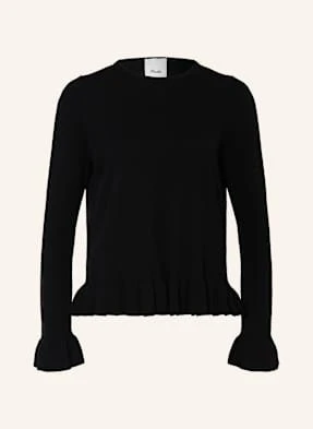 Allude Sweter Z Kaszmiru I Z Wolantami schwarz