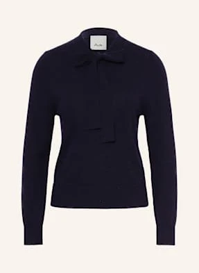 Allude Sweter Z Wiązaniem I Kaszmirem blau