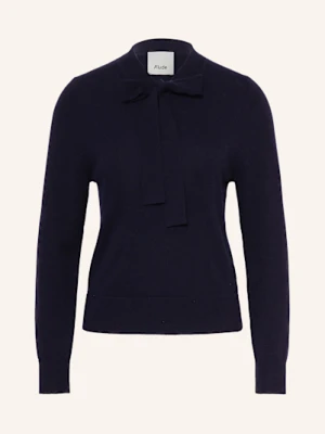 Allude Sweter Z Wiązaniem I Kaszmirem blau