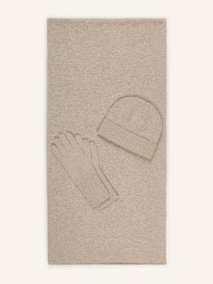 Allude Zestaw: Szalik, Czapka I Rękawiczki beige