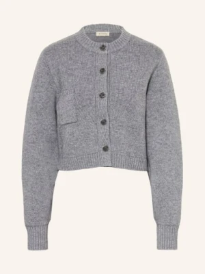 Almada Label Krótki Kardigan Zozo Z Dodatkiem Kaszmiru grau