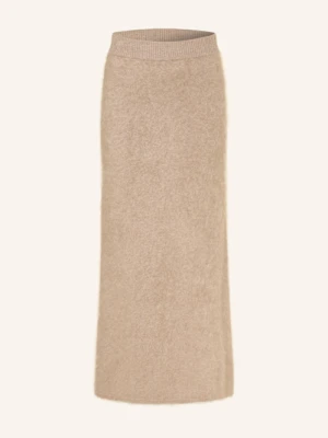 Almada Label Spódnica Dzianinowa Umi Z Kaszmiru beige