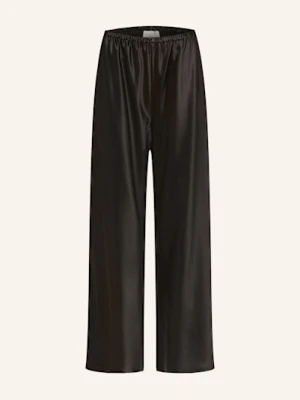 Almada Label Spodnie Satynowe Bias schwarz