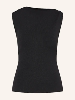 Almada Label Top Z Dzianiny Ami schwarz