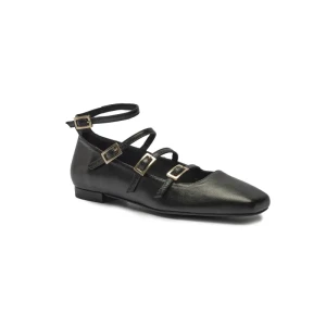 Alohas Luke Black Leather Ballet Flats