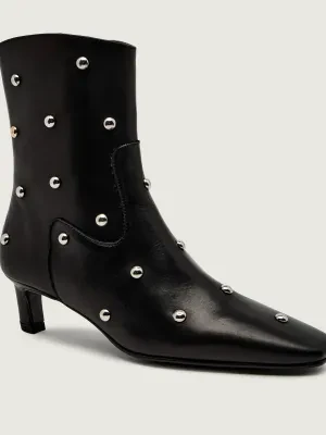 Alohas Skórzane botki na szpilce