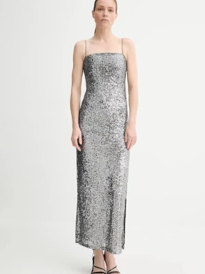 Alohas sukienka Elmi kolor srebrny maxi dopasowana R100795