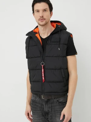 Alpha Industries bezrękawnik Hooded Faux Down Puffer czarny