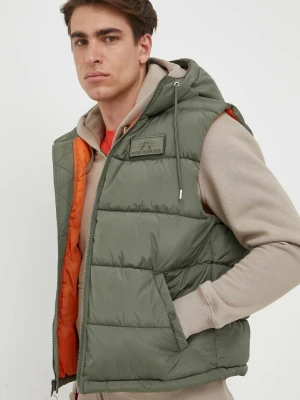 Alpha Industries bezrękawnik Hooded Faux Down Puffer zielony
