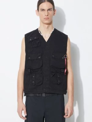 Alpha Industries bezrękawnik Military Vest męski kolor czarny przejściowy 136113