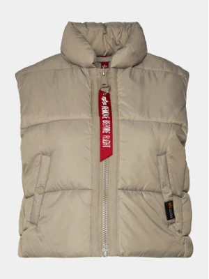 Alpha Industries Bezrękawnik Puffer Vest Cropped 138007 Beżowy Regular Fit