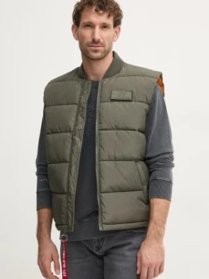 Alpha Industries bezrękawnik Puffer Vest męski kolor zielony przejściowy 118109.142-ZIELONY