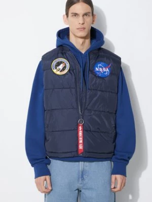 Alpha Industries bezrękawnik Puffer Vest NASA męski kolor granatowy zimowy 118124