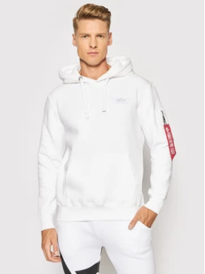 Alpha Industries Bluza Back Print 178318 Biały Regular Fit
