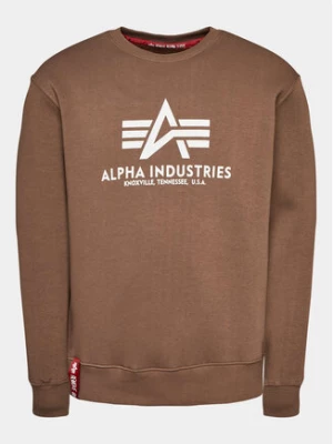 Alpha Industries Bluza Basic 178302 Brązowy Regular Fit