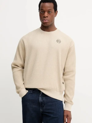 Alpha Industries bluza bawełniana męska kolor beżowy z nadrukiem 258300.627