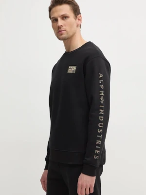 Alpha Industries bluza Camo Sleeve Crewneck czarny