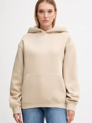 Alpha Industries bluza damska kolor beżowy z kapturem z nadrukiem 156042.627