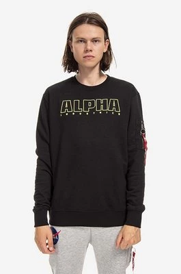 Alpha Industries bluza Embroidery męska kolor czarny z nadrukiem 116312.03-CZARNY