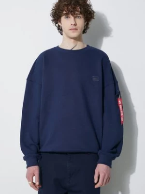 Alpha Industries bluza Essentials RL męska kolor granatowy gładka 146303