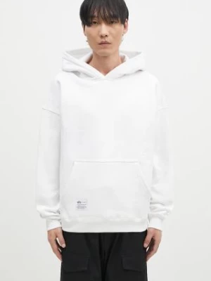 Alpha Industries bluza Logo BP Hoody męska kolor biały z kapturem z nadrukiem 146336