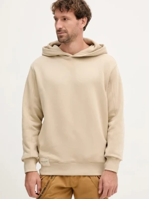 Alpha Industries bluza męska kolor beżowy z kapturem gładka 156335.627