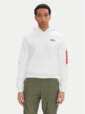 Alpha Industries Bluza Signature Back Print 148341 Biały Regular Fit