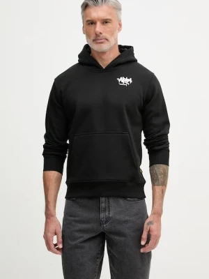 Alpha Industries bluza z kapturem męska z bawełną Signature czarny