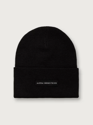 Alpha Industries czapka beanie Rubber Logo czarny