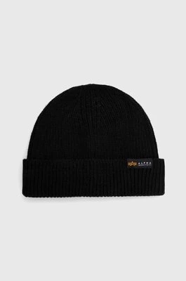 Alpha Industries czapka Dockers Beanie kolor czarny z cienkiej dzianiny 138905.03